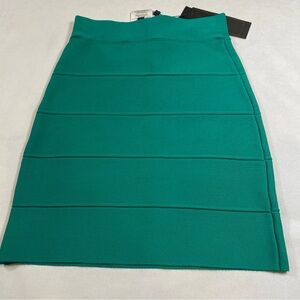 BCBG Max Azria Simone Bandage Ponte Green Skirt XS